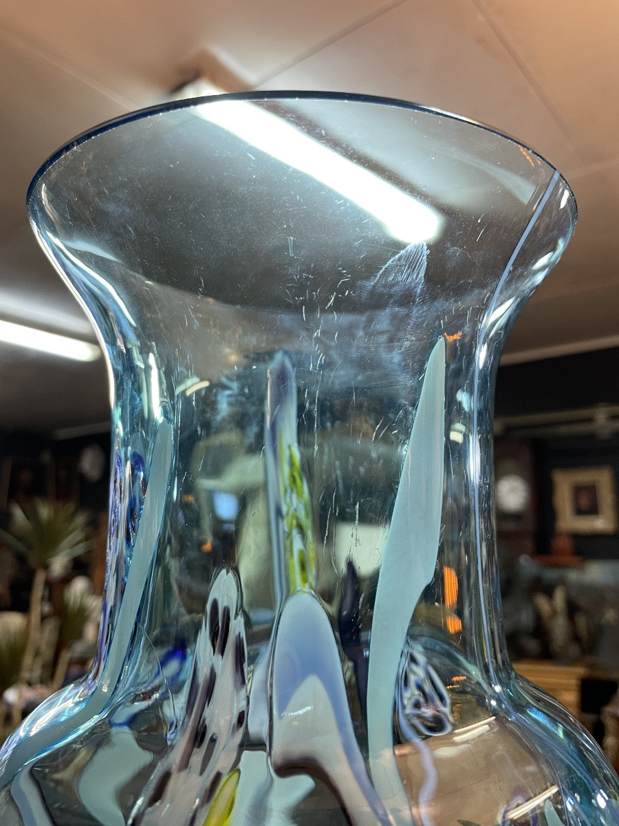 Murano Glass Vase Signed Stefano Toso-photo-7