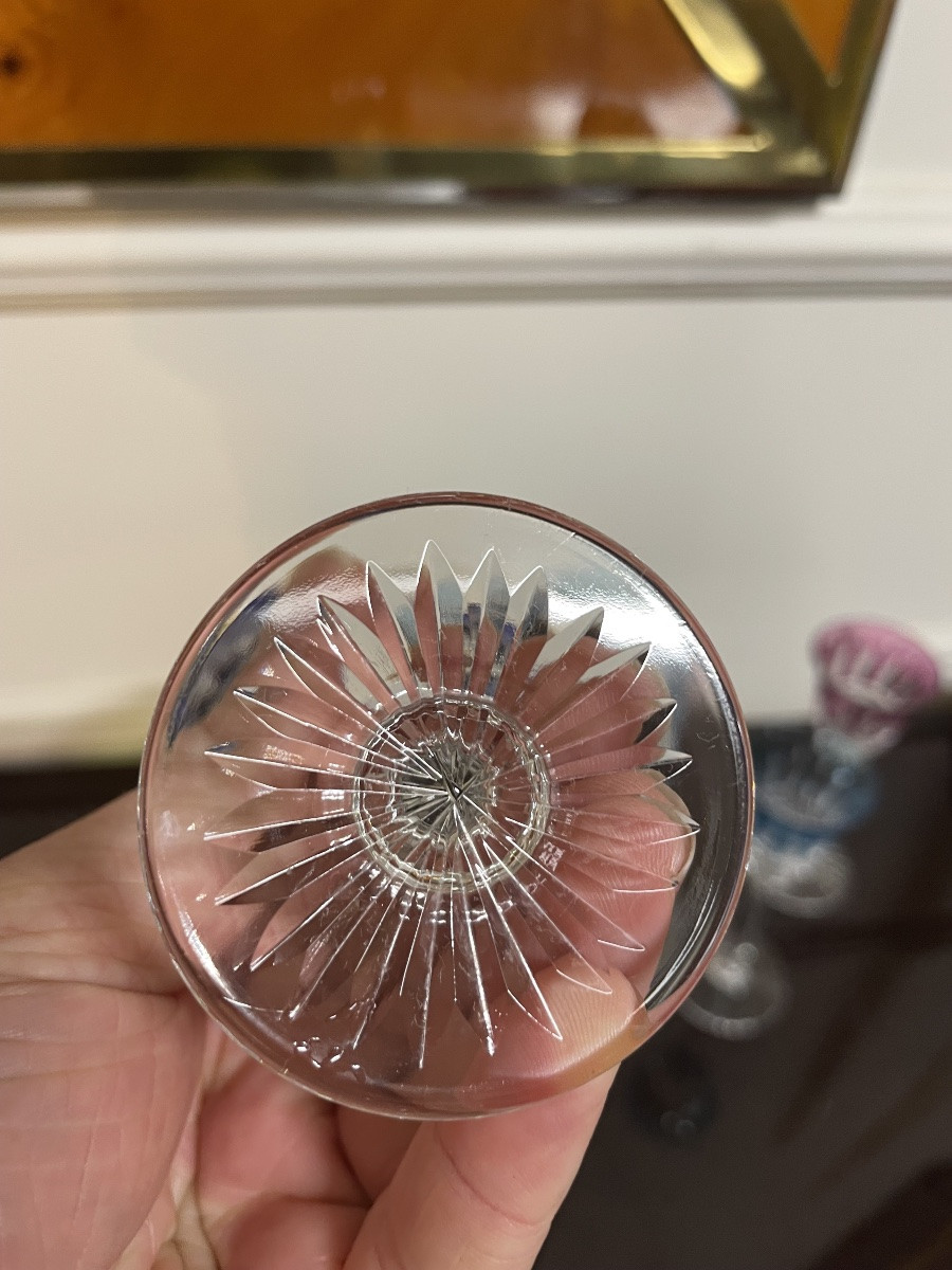 6 VERRES À LIQUEUR EN CRISTAL DE COULEUR SAINT LOUIS MODÈLE TOMMY H:  13,5-photo-4