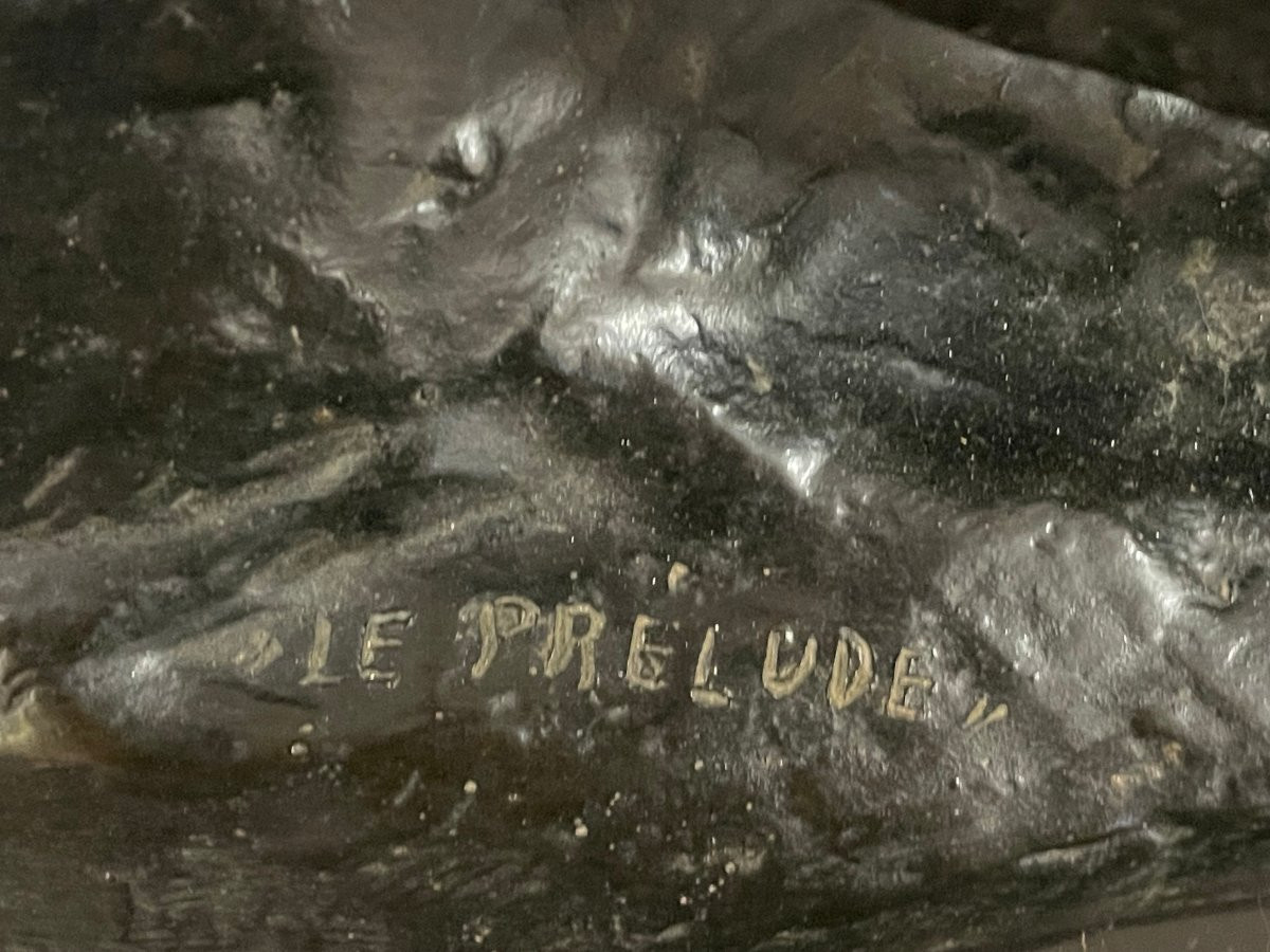 Important Bronze Animal Sculpture - The Lion And Lioness, The Prelude - C. Mazzei-photo-4