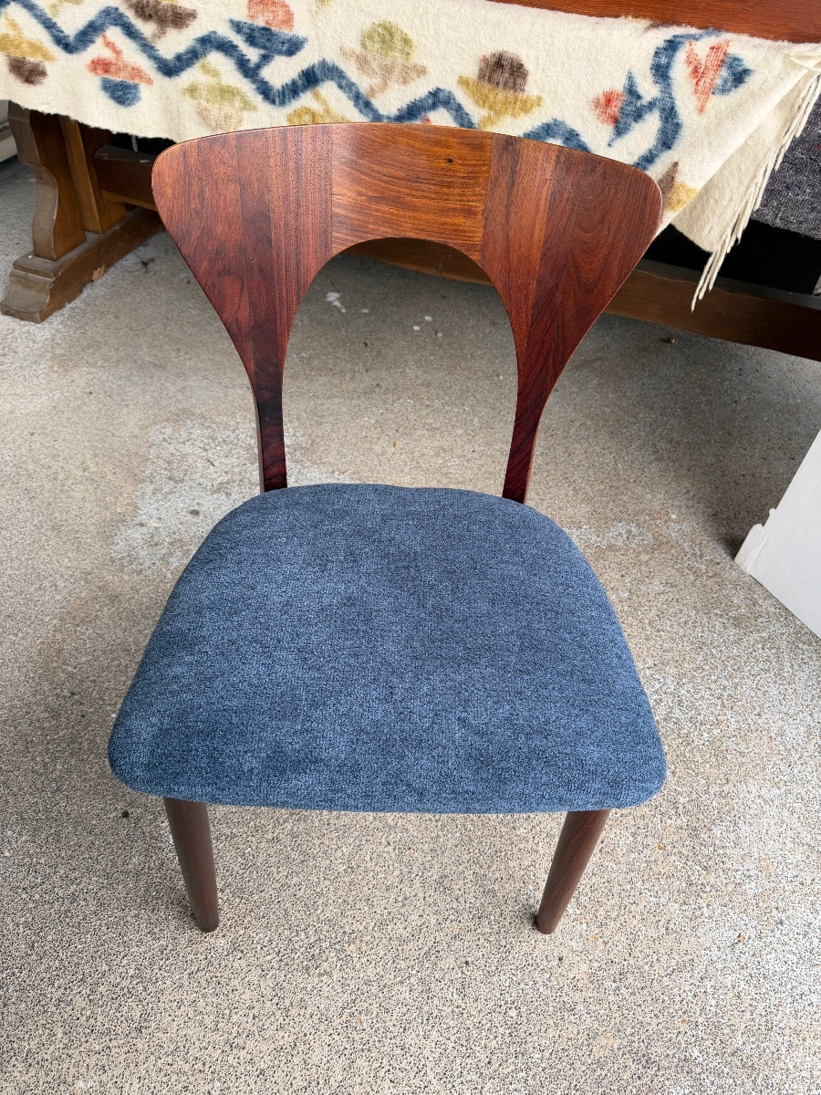 Suite de 4 chaises en palissandre de Rio par Niels Koefoeds circa 1960 Danemark-photo-6