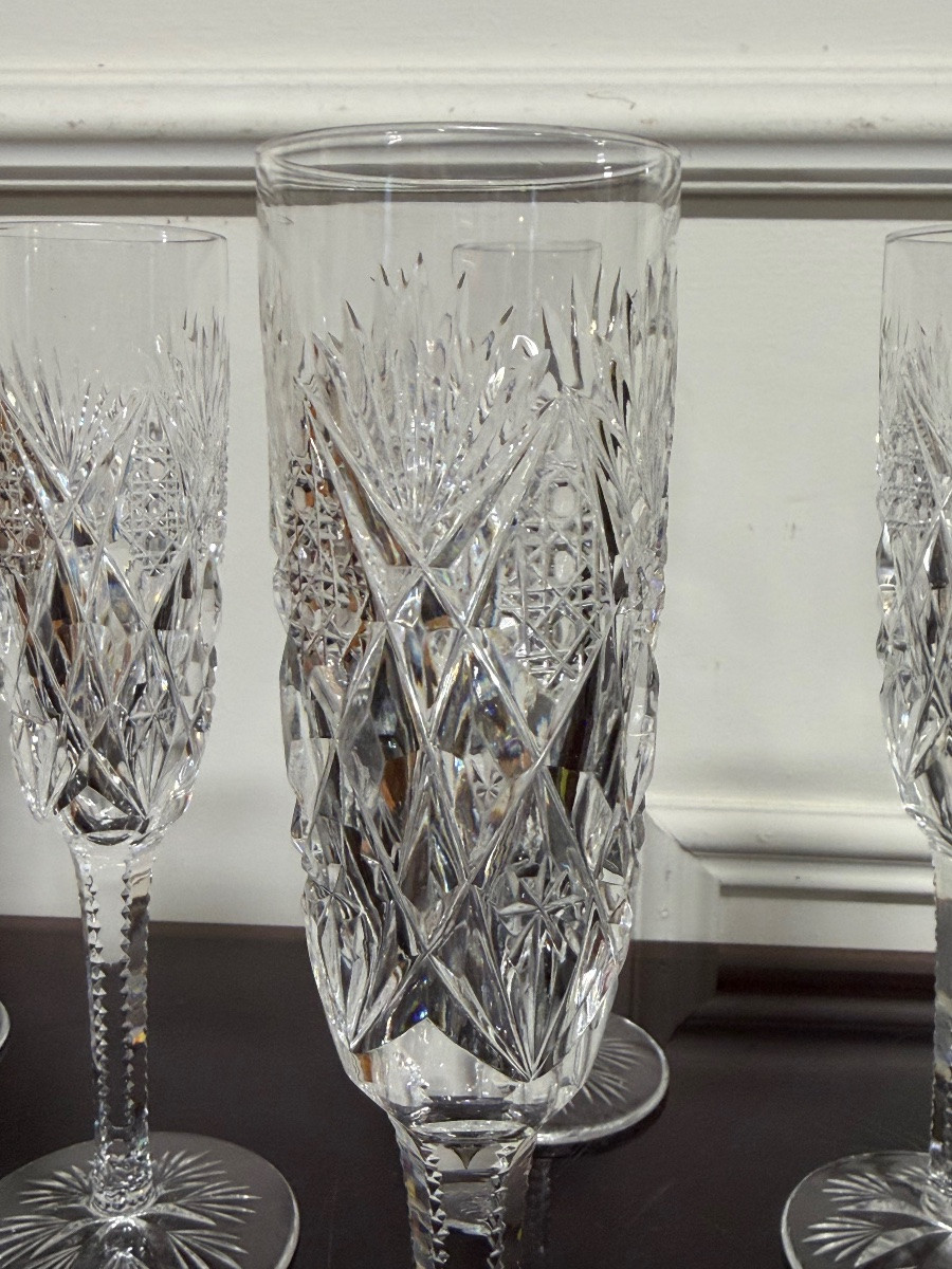 Saint Louis - 6 Champagne Flutes Florence Model-photo-4