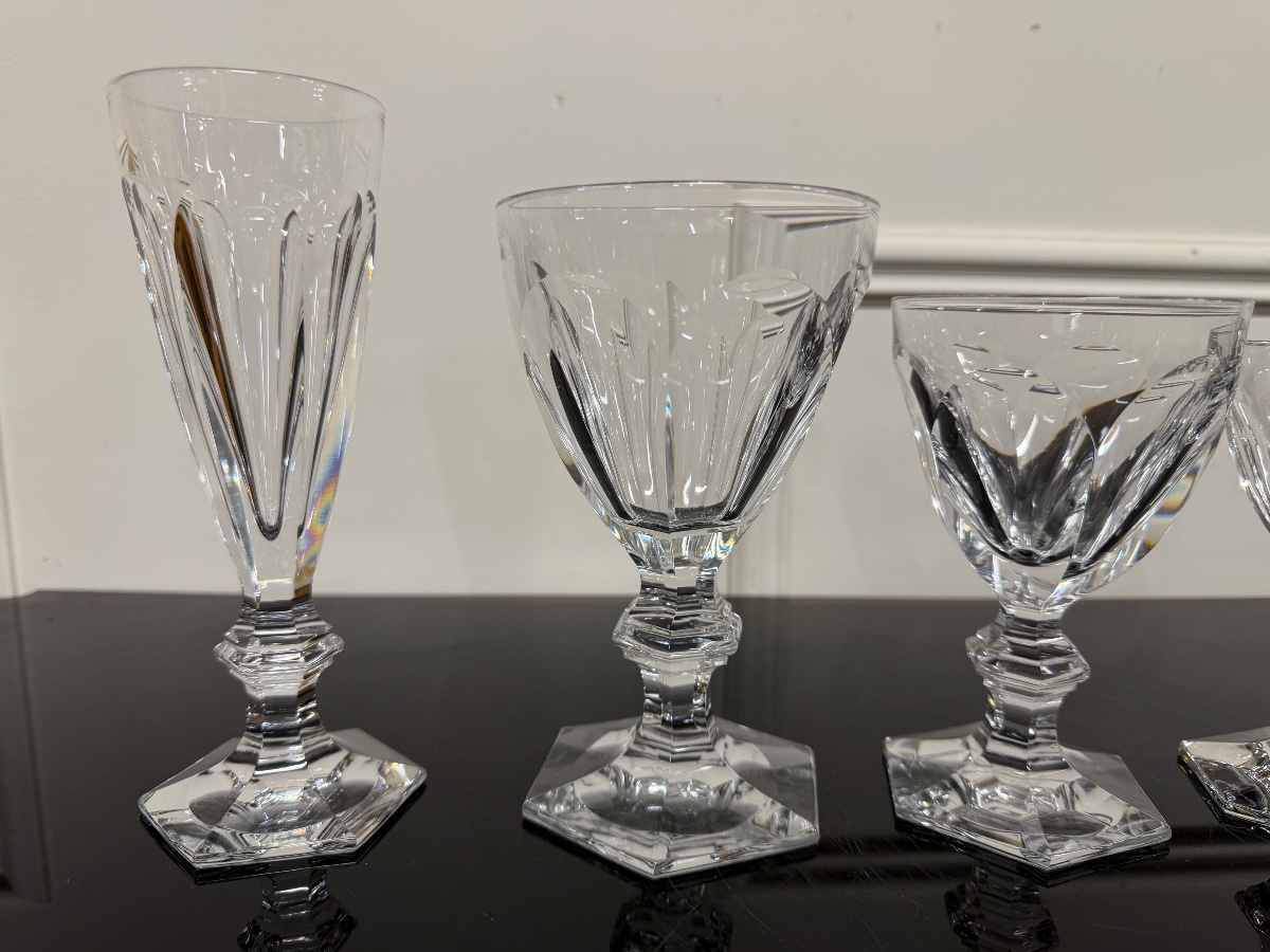 Baccarat - Harcourt Model 1841 - 48 Crystal Glass Service For 12 People-photo-2