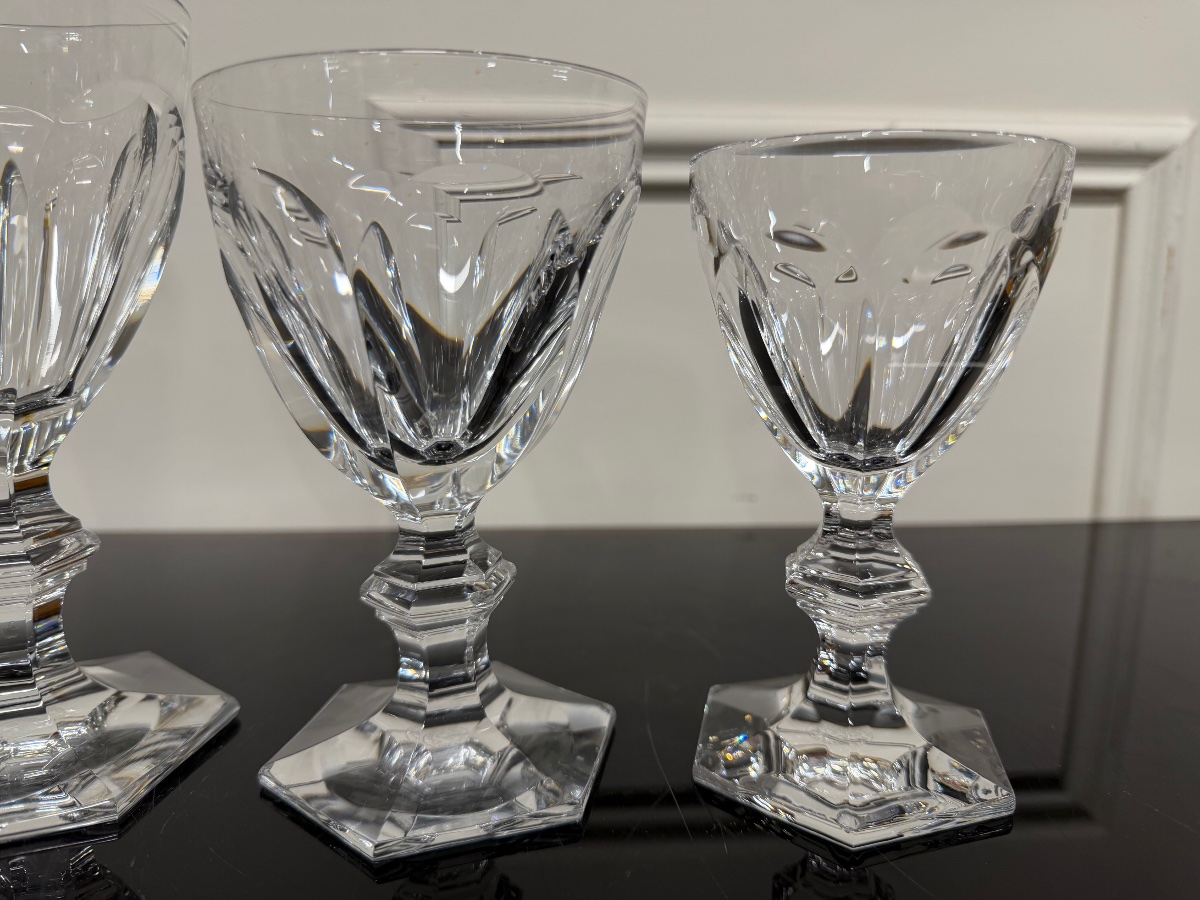 Baccarat - Harcourt Model 1841 - 48 Crystal Glass Service For 12 People-photo-3