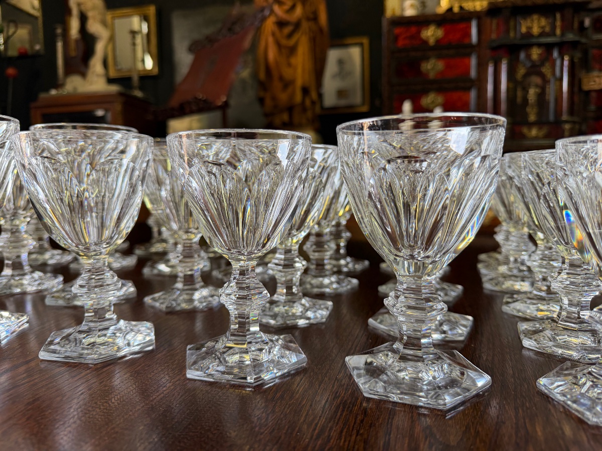 Baccarat - Harcourt Model 1841 - 48 Crystal Glass Service For 12 People-photo-2