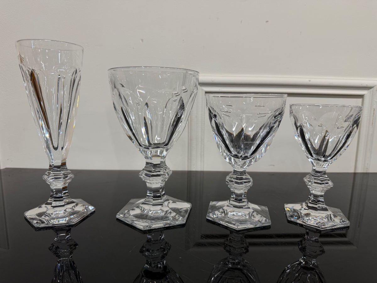 Baccarat - Harcourt Model 1841 - 48 Crystal Glass Service For 12 People