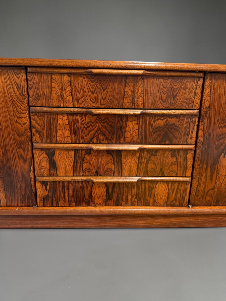 Scandinavian Sideboard In Rio Rosewood Circa 1960 230 Cm-photo-4
