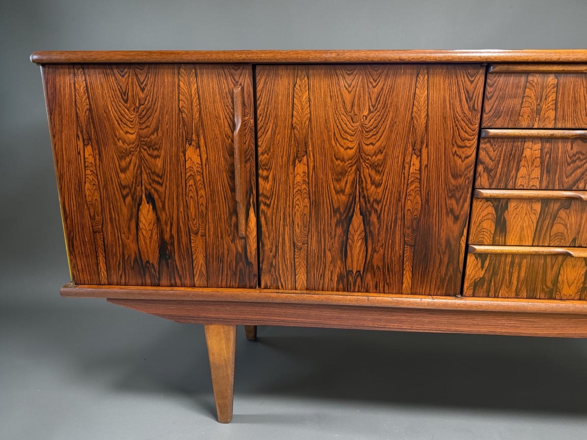Scandinavian Sideboard In Rio Rosewood Circa 1960 230 Cm-photo-3