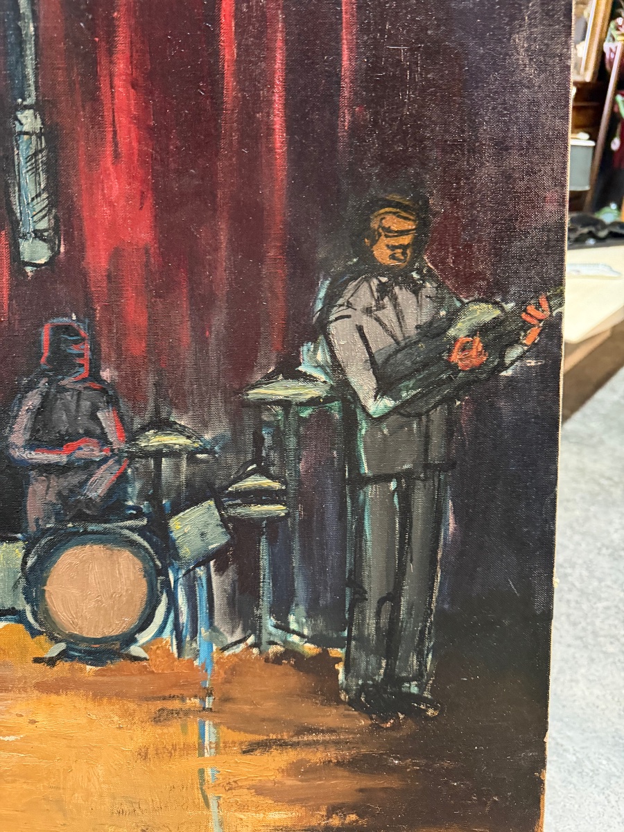 Le Jazz Band - Huile sur toile signée Duraffourd Époque milieu XXème-photo-2