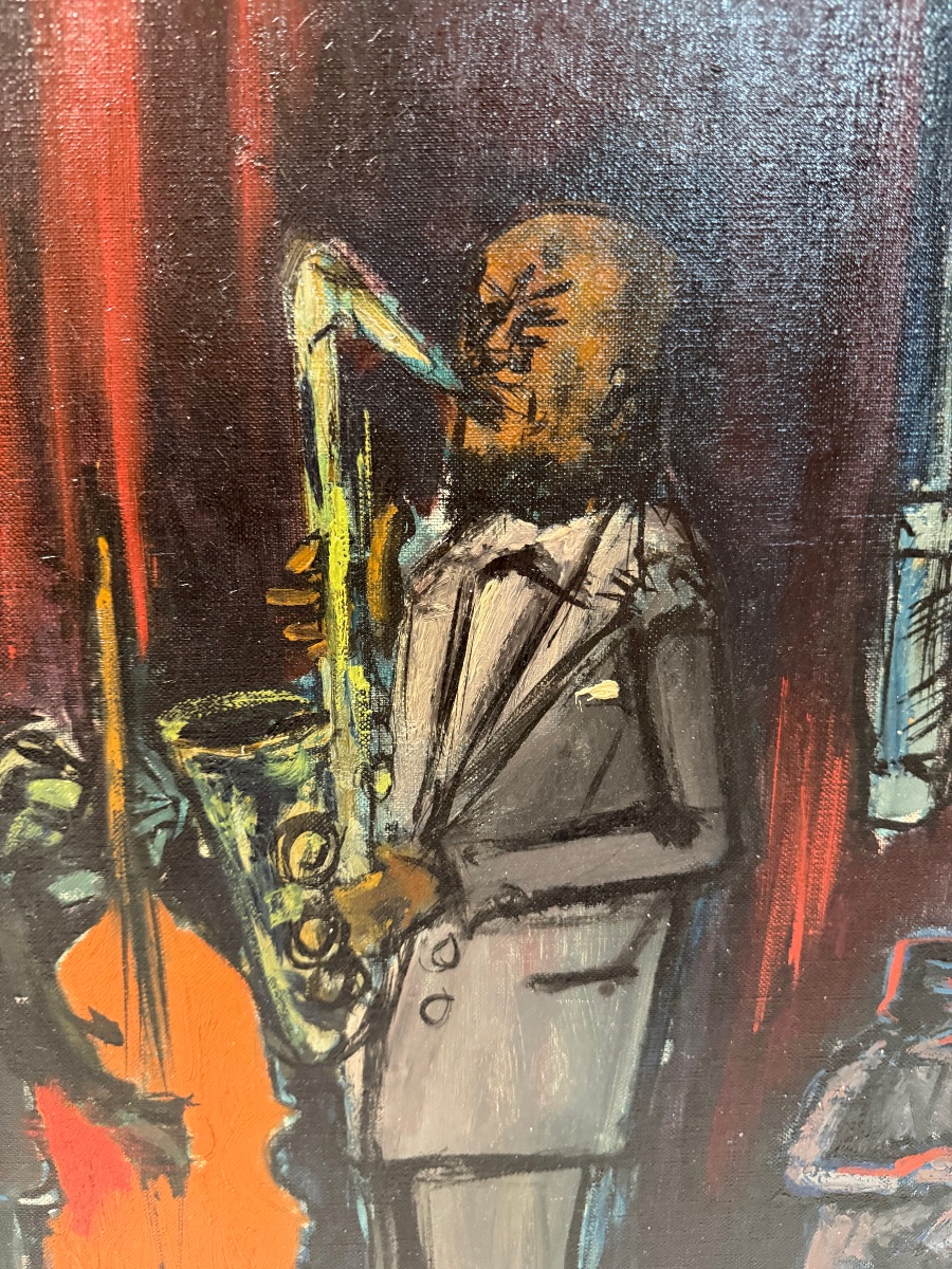 Le Jazz Band - Huile sur toile signée Duraffourd Époque milieu XXème-photo-3