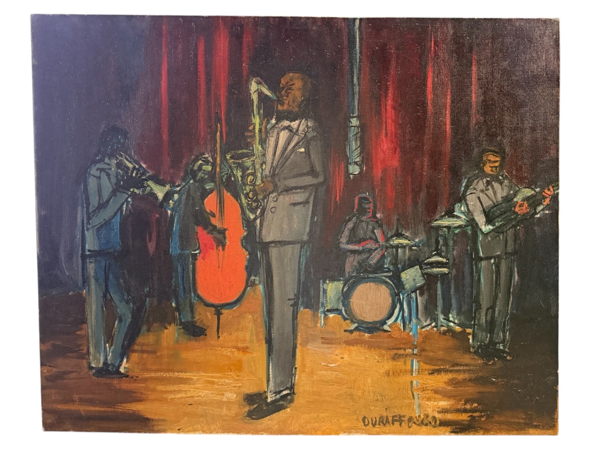 Le Jazz Band - Huile sur toile signée Duraffourd Époque milieu XXème