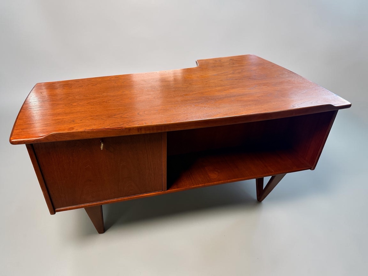 Bureau Boomerang Double face par Goran Strand circa 1960 Suède-photo-4