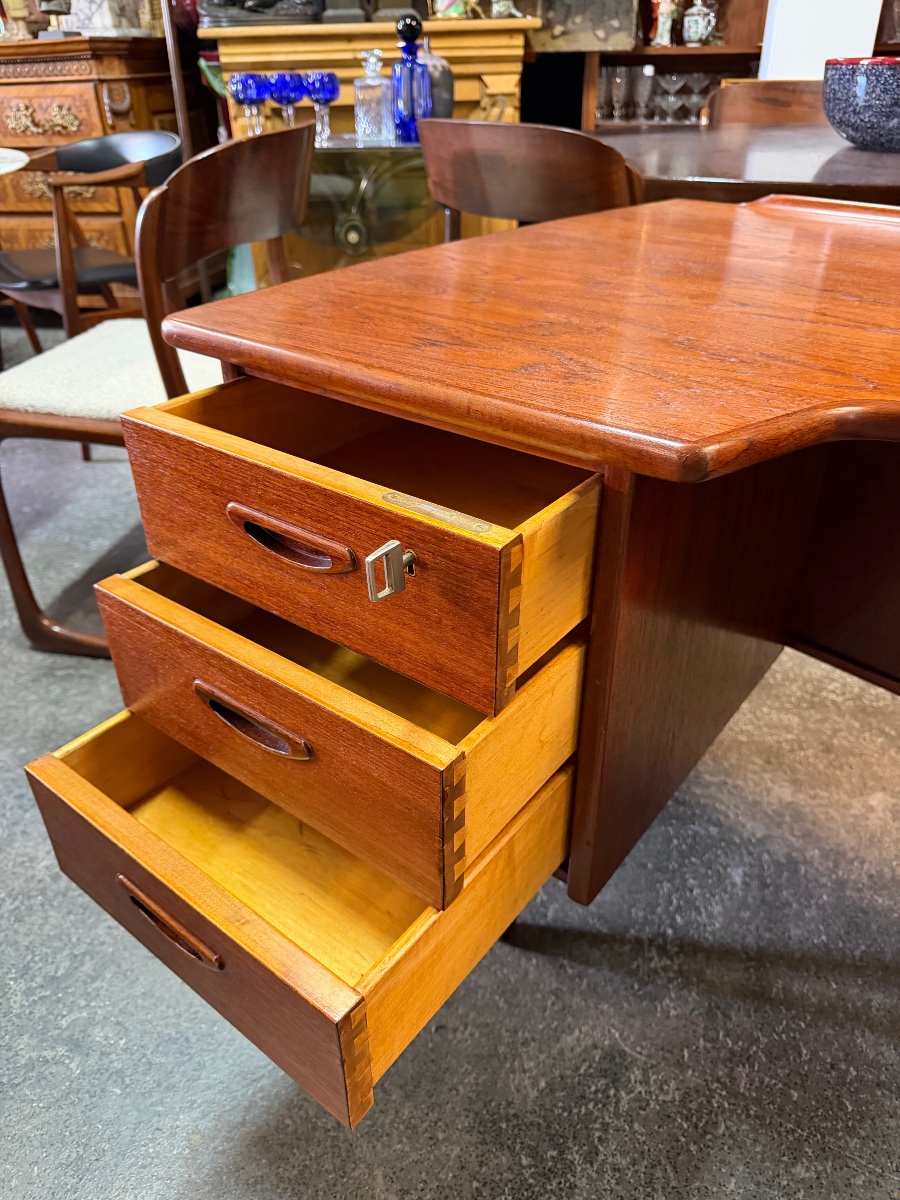 Bureau Boomerang Double face par Goran Strand circa 1960 Suède-photo-1