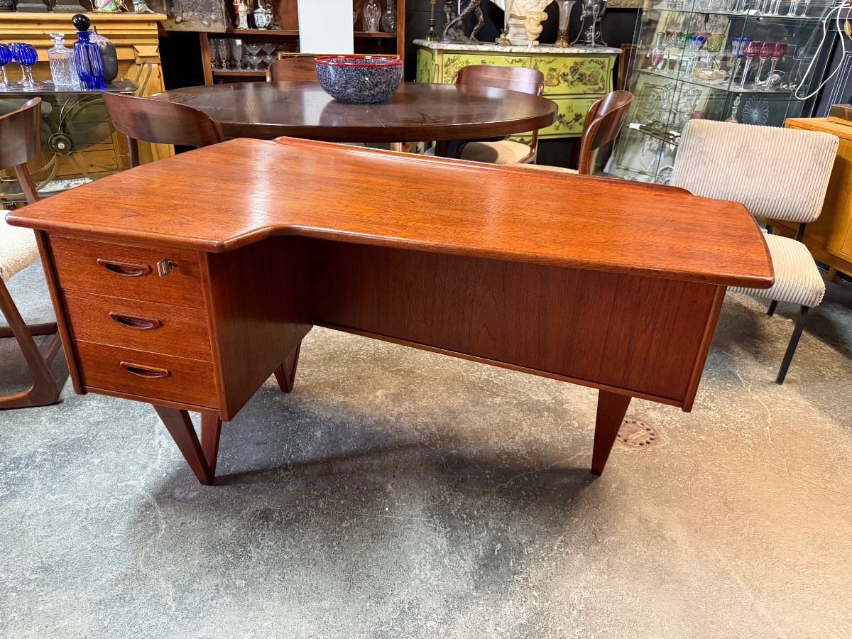 Bureau Boomerang Double face par Goran Strand circa 1960 Suède-photo-6