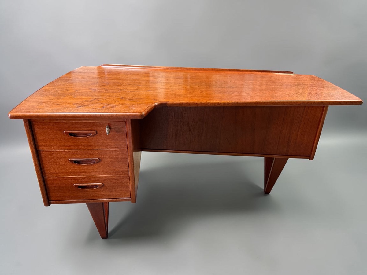 Bureau Boomerang Double face par Goran Strand circa 1960 Suède