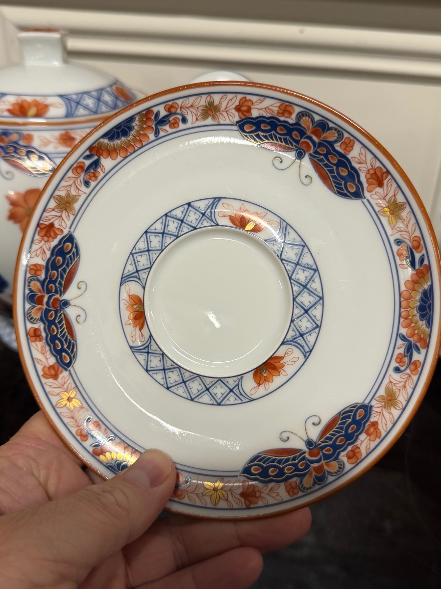 Haviland - Service a café en porcelaine de Limoges modèle Papillons-photo-5