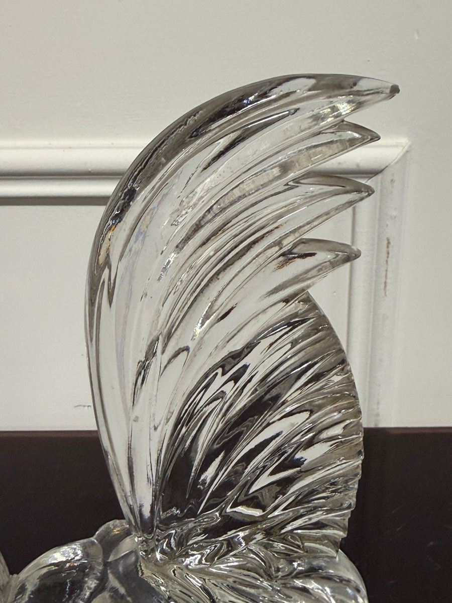 René Lalique - Dwarf Rooster, White Glass, Circa 1928, Car Mascot -photo-7