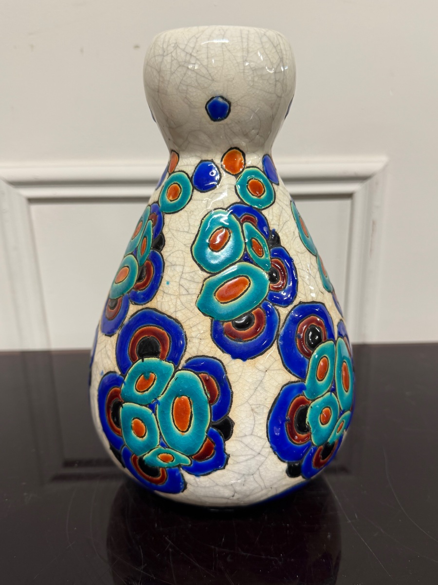 Charles Catteau - Boch Frères - Vase art déco décor D946-photo-2