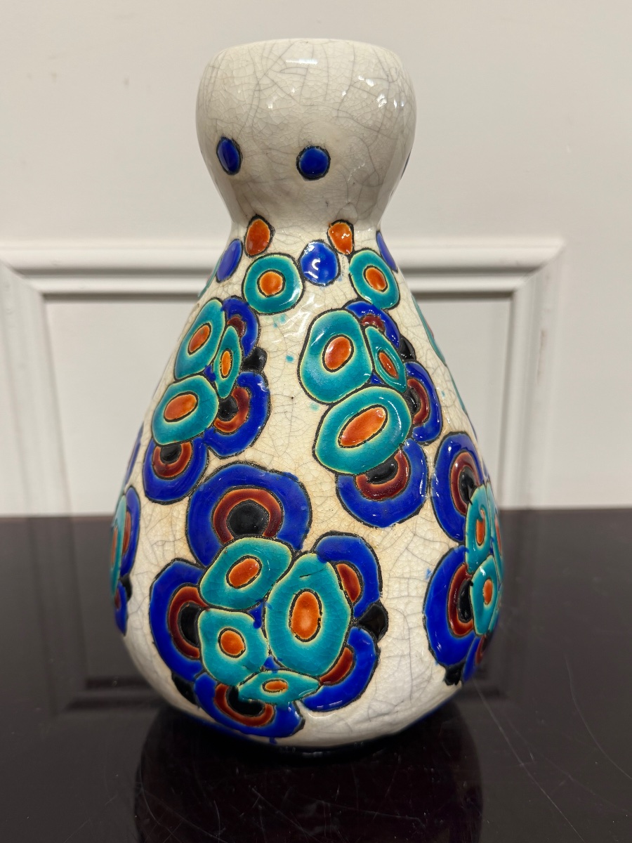 Charles Catteau - Boch Frères - Vase art déco décor D946-photo-3
