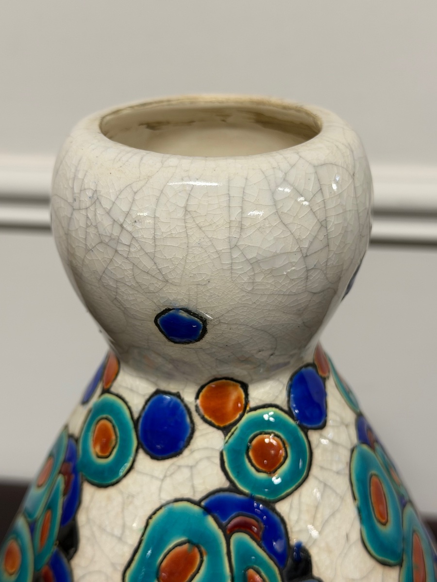 Charles Catteau - Boch Frères - Vase art déco décor D946-photo-3