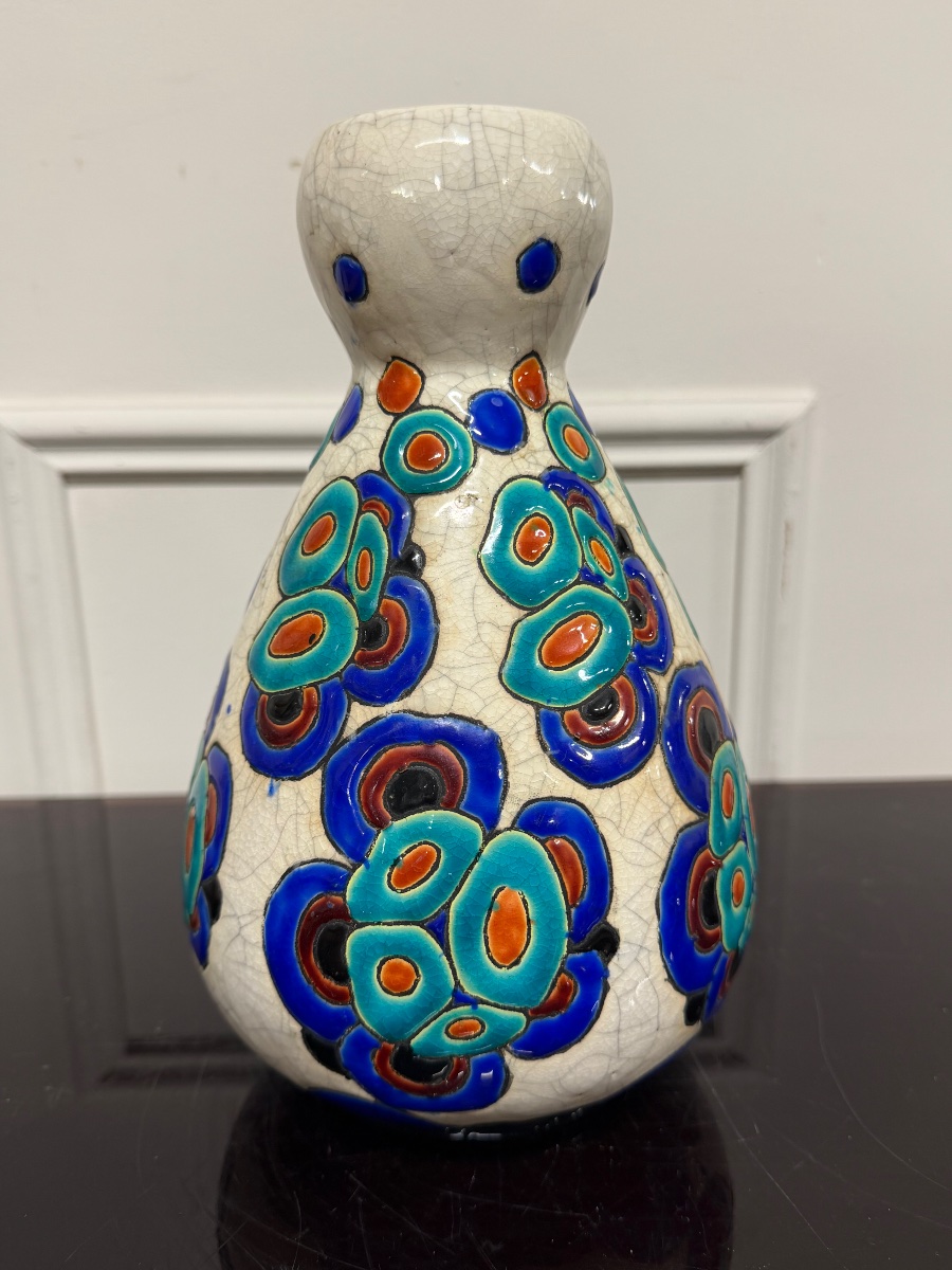 Charles Catteau - Boch Frères - Vase art déco décor D946