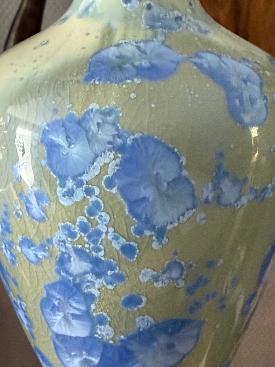 Sèvres - Small Porcelain Vase With A Crystallization Pattern, Circa 1900-photo-5