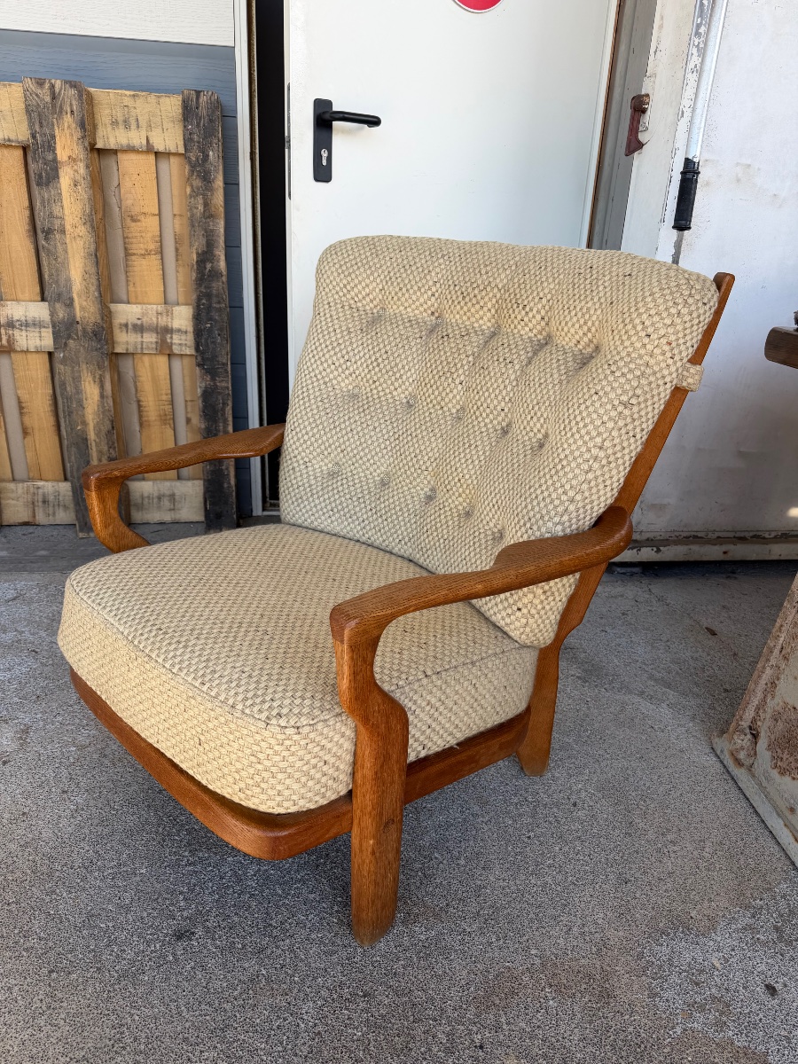 Guillerme et Chambron - Fauteuil Roméo Edition Votre Maison Circa 1960-photo-1