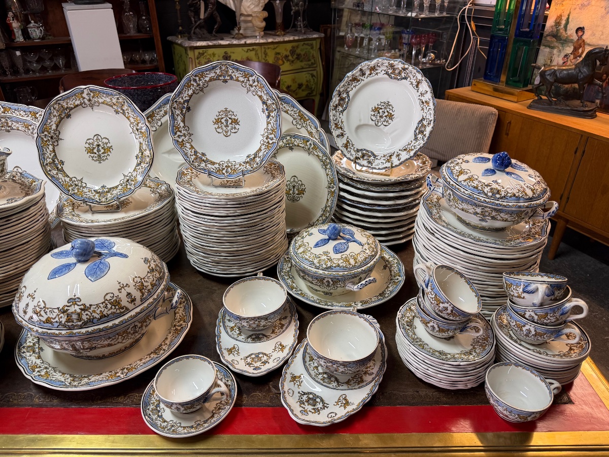 Gien - Dyonisos "au Pressoir" Dinnerware Set, 165-piece Set-photo-2