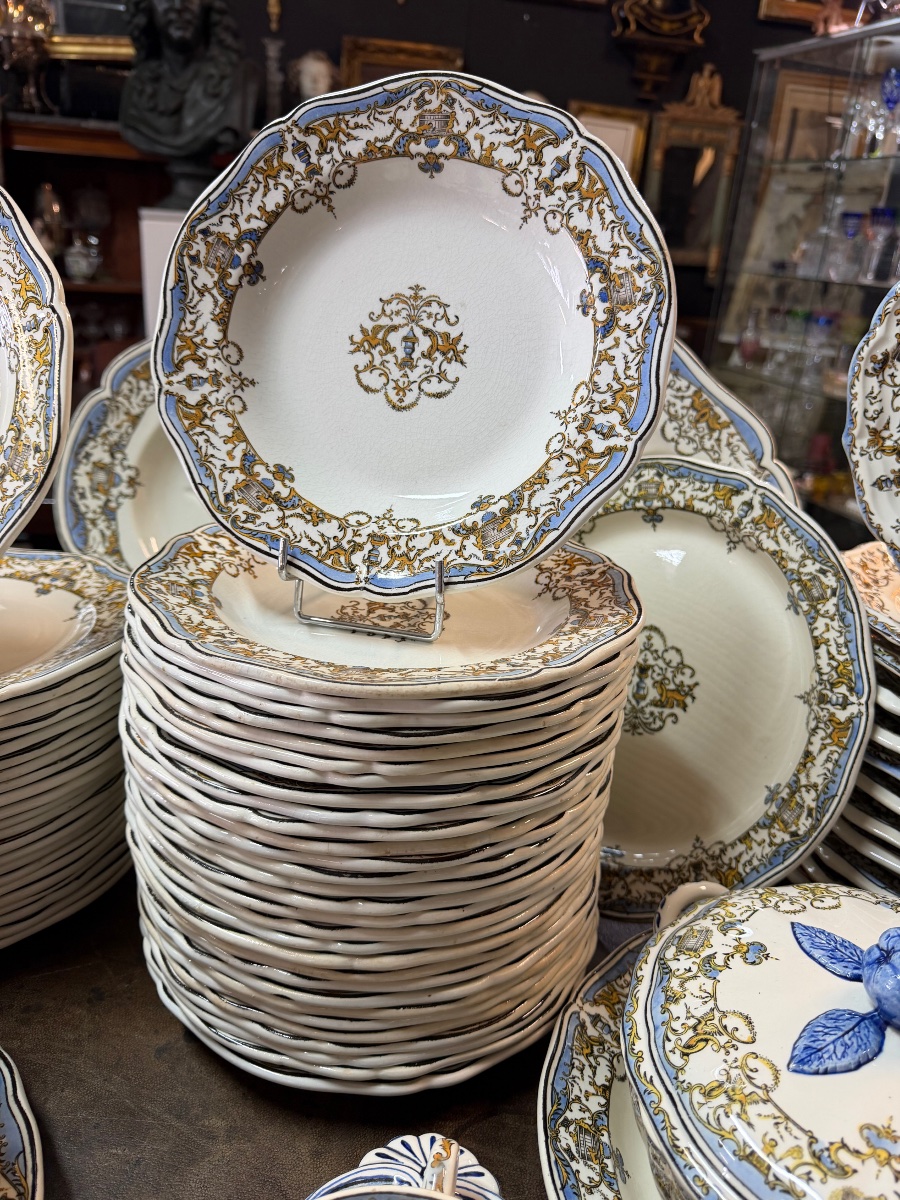 Gien - Dyonisos "au Pressoir" Dinnerware Set, 165-piece Set-photo-3
