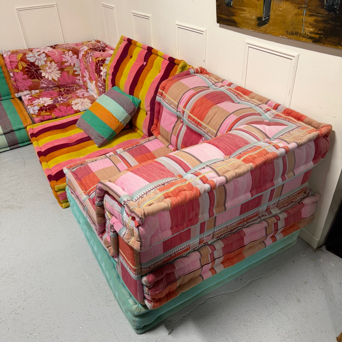 Canapé modulable Mah Jong Roche Bobois Design Kenzo Takada Hans Hopfer -photo-3