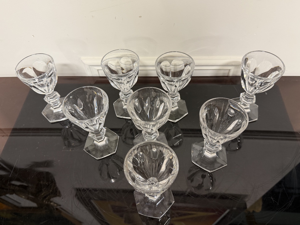 8 verres à apéritif en cristal de Baccarat modèle Harcourt H: 11 cm-photo-4