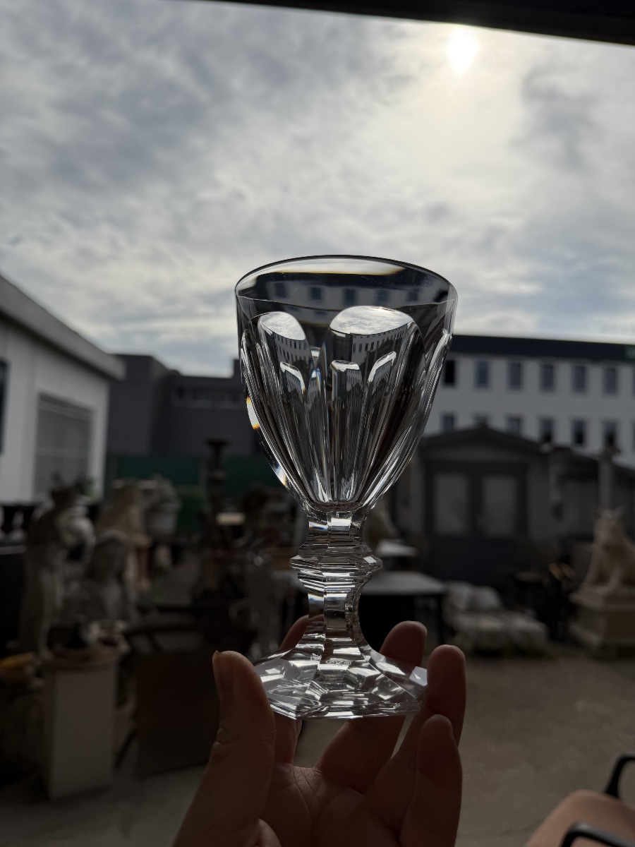 3 VERRES À EAU EN CRISTAL DE BACCARAT MODÈLE HARCOURT H: 15 cm-photo-2