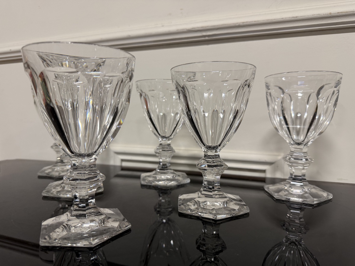 6 VERRES À EAU EN CRISTAL DE BACCARAT MODÈLE HARCOURT H: 15 cm-photo-3