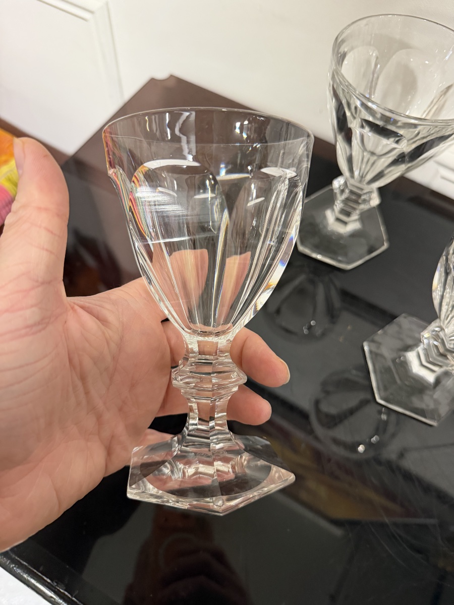 6 VERRES À EAU EN CRISTAL DE BACCARAT MODÈLE HARCOURT H: 15 cm-photo-2