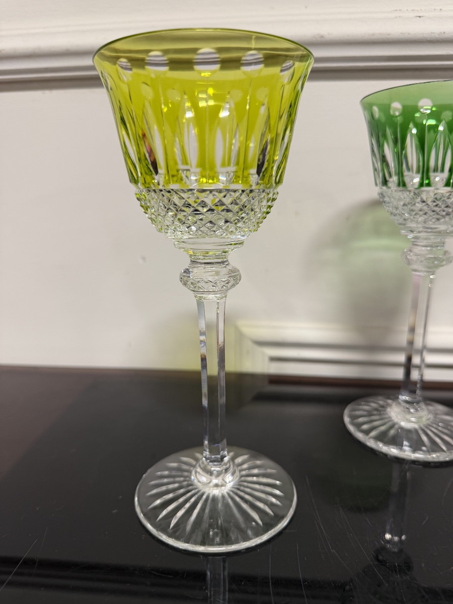 5 Saint Louis-colored Crystal Roemer Glasses, Tommy H Model: 19.6-photo-3