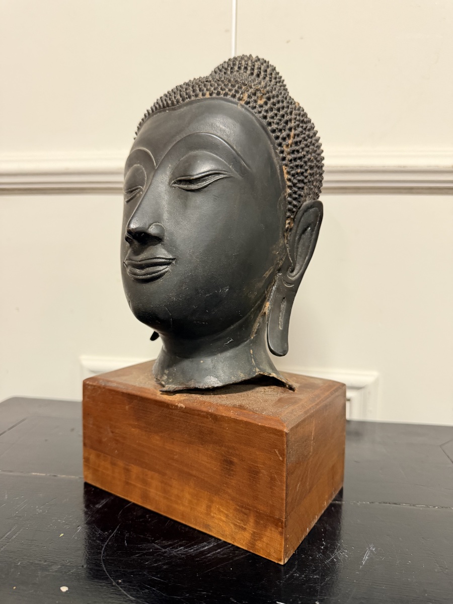 Bronze Buddha Head, Thailand, Ayutthaya 20th Century