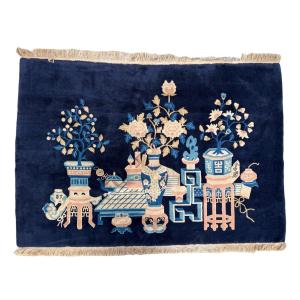 Early 20th Century Chinese Handmade Wool Rug