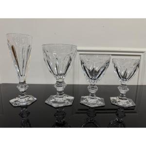 Baccarat - Harcourt Model 1841 - 48 Crystal Glass Service For 12 People