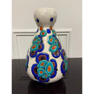 Charles Catteau - Boch Frères - Vase art déco décor D946
