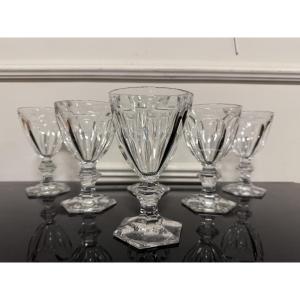 6 VERRES À EAU EN CRISTAL DE BACCARAT MODÈLE HARCOURT H: 15 cm
