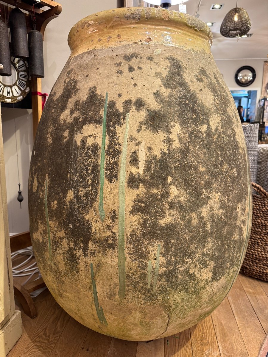 Large Biot Jar (105cm) 18th Century With Beautiful Green Flows-photo-2