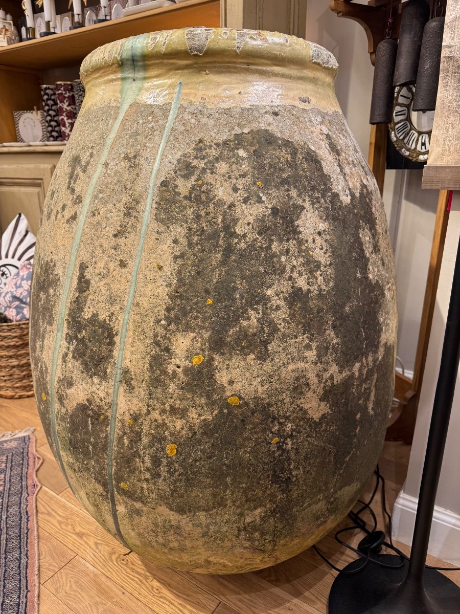 Large Biot Jar (105cm) 18th Century With Beautiful Green Flows-photo-3