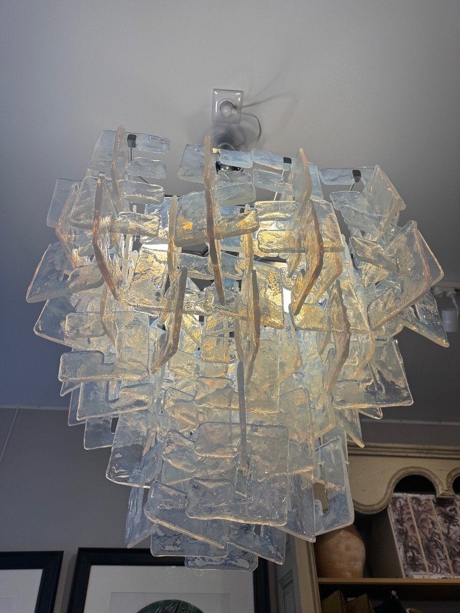 Lustre En Verre De Murano Par  Fratelli Toso-photo-3