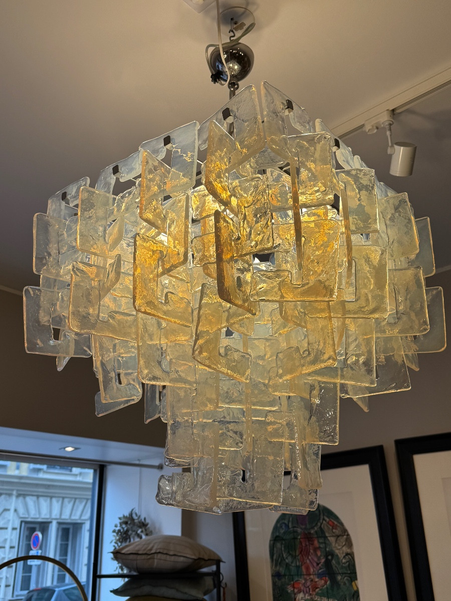 Lustre En Verre De Murano Par  Fratelli Toso-photo-7