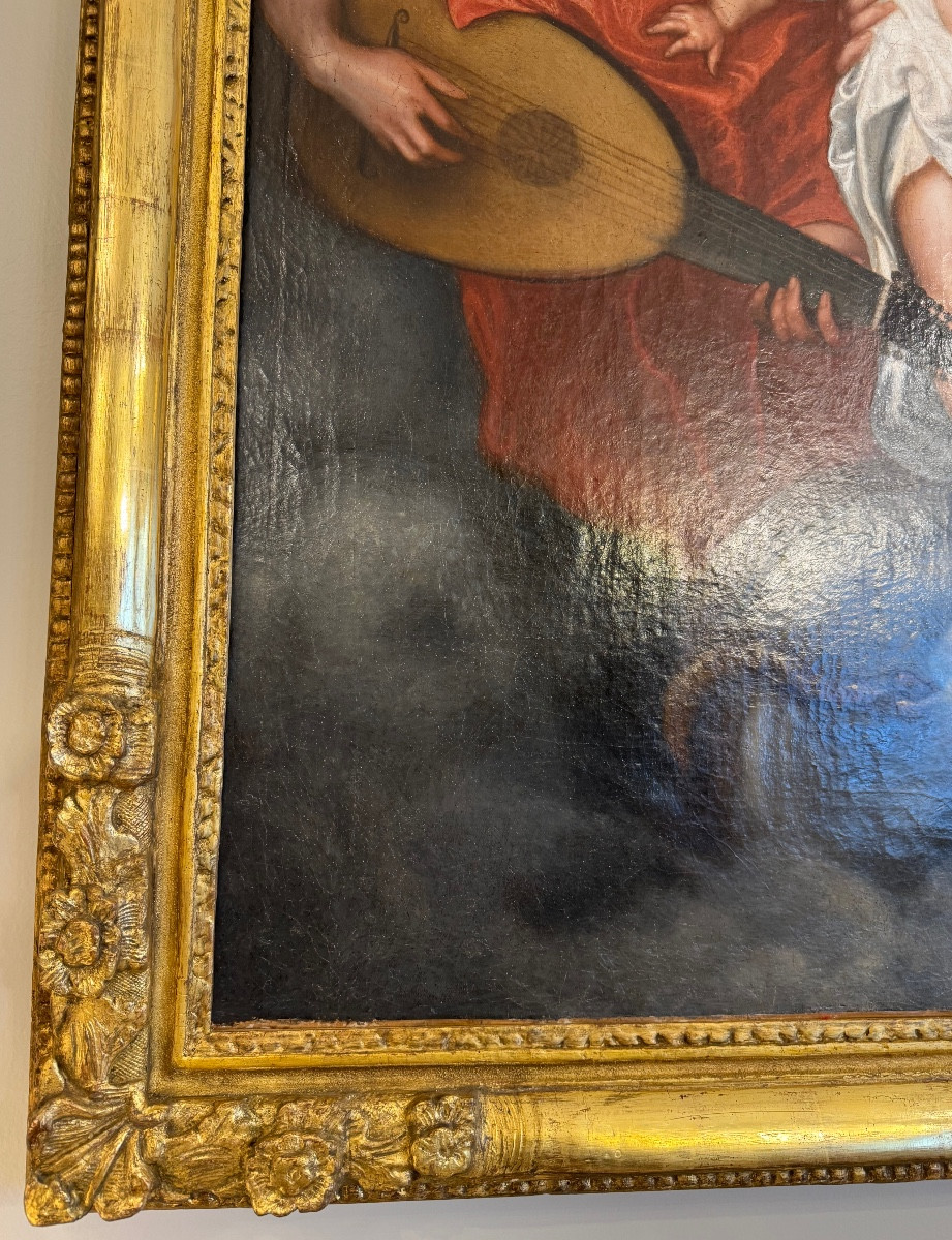 "ode To The Power Of Music" By Anton Van Dyck. 17th Century. 132x115cm.-photo-6