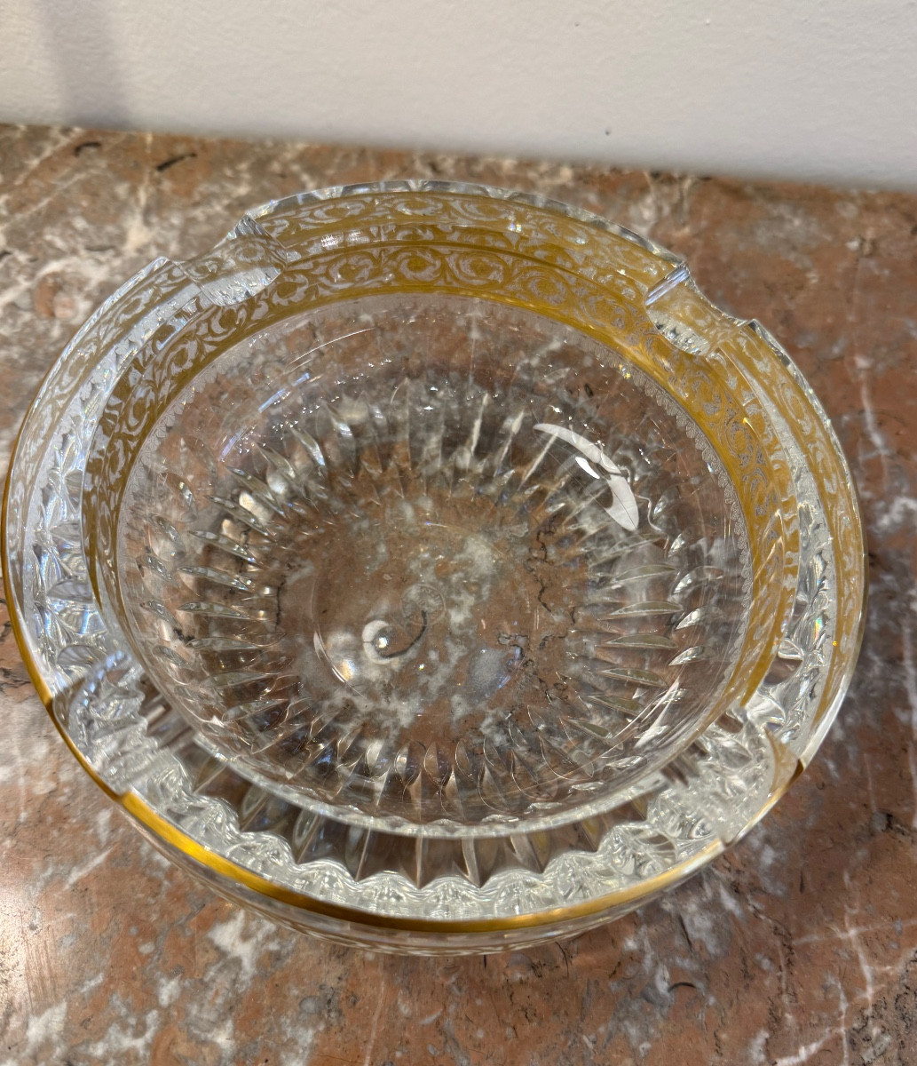 Cendrier En Cristal De Saint Louis, Modèle Thistle-photo-2