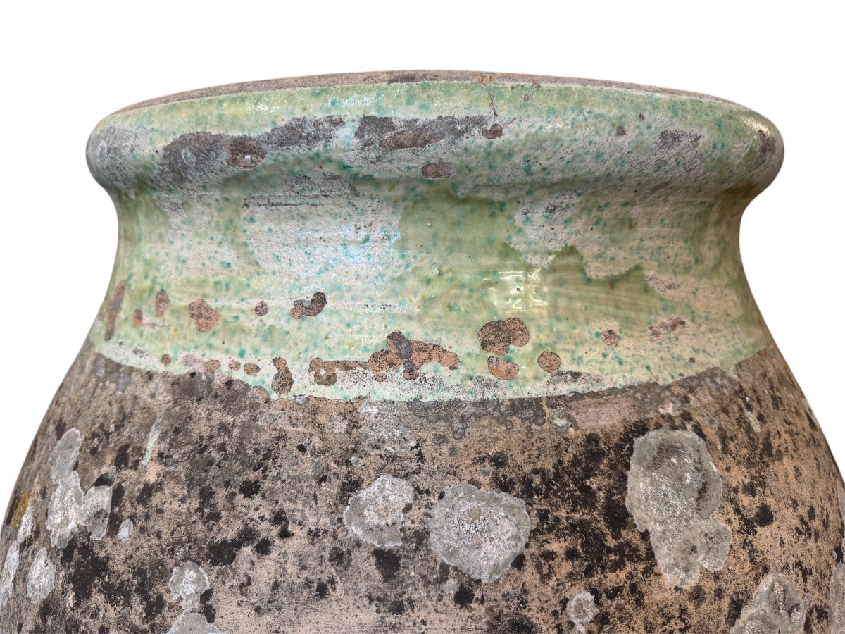 Late 18th Century Biot Olive Jar In Glazed Terracotta. Height 80cm;-photo-2