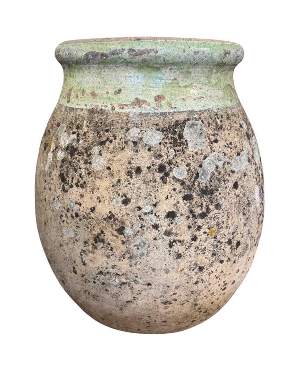 Late 18th Century Biot Olive Jar In Glazed Terracotta. Height 80cm;-photo-4
