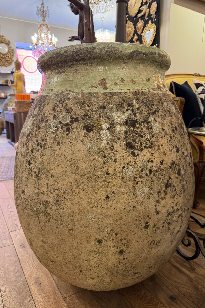 Late 18th Century Biot Olive Jar In Glazed Terracotta. Height 80cm;-photo-6