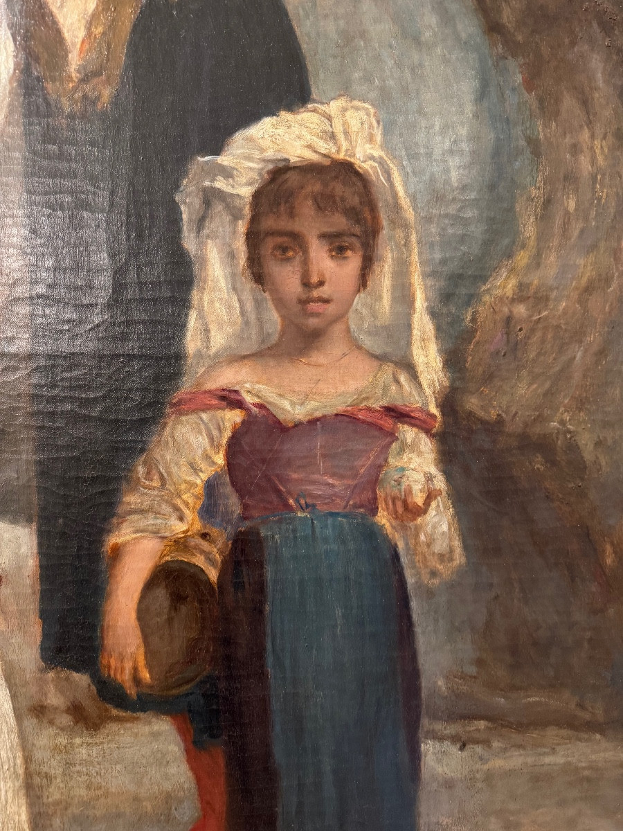 Large Hst "the Water Carriers" After Ernest Hebert's "the Cervarolles"-photo-4