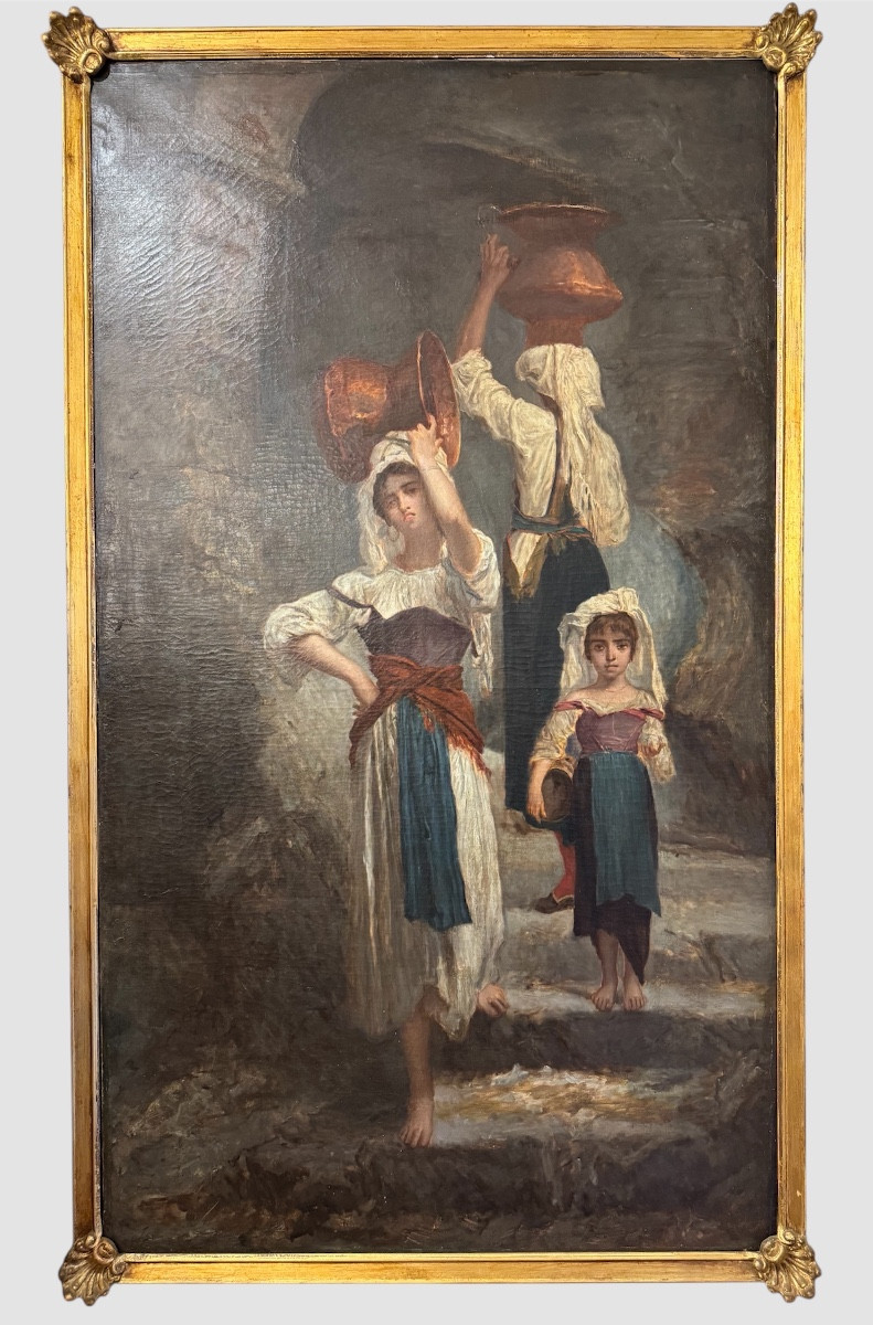 Large Hst "the Water Carriers" After Ernest Hebert's "the Cervarolles"